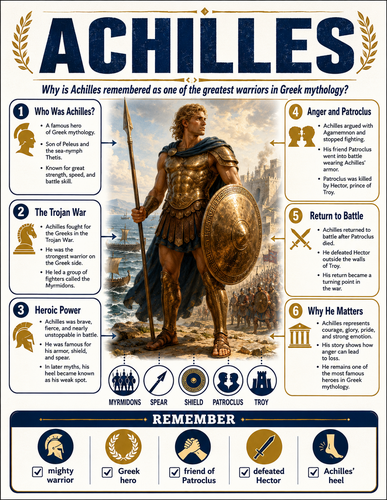 Achilles I Greek Mythology I Infographic