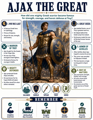 Ajax the Great I Greek Mythology I Infographic