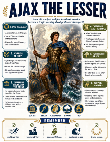 Ajax the Lesser I Greek Mythology I Infographic