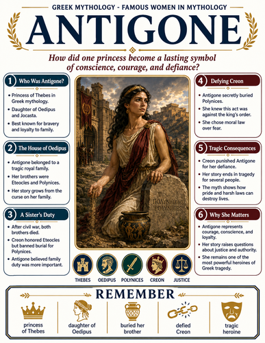 Antigone I Greek Mythology I Infographic
