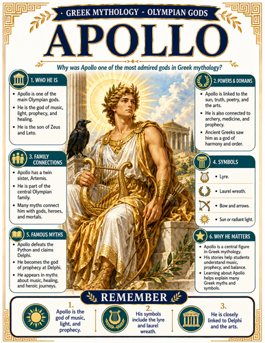 Apollo I Greek Mythology I Infographic