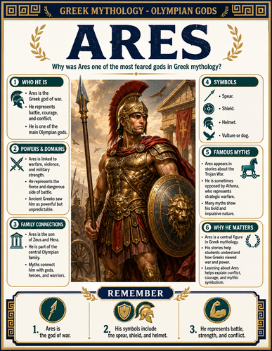 Ares I Greek Mythology I Infographic