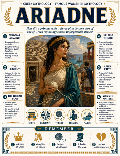 Ariadne I Greek Mythology I Infographic