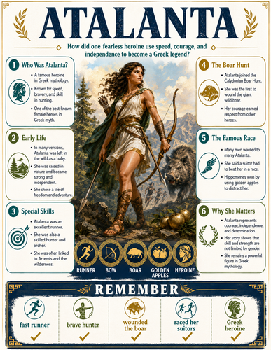 Atalanta I Greek Mythology I Infographic