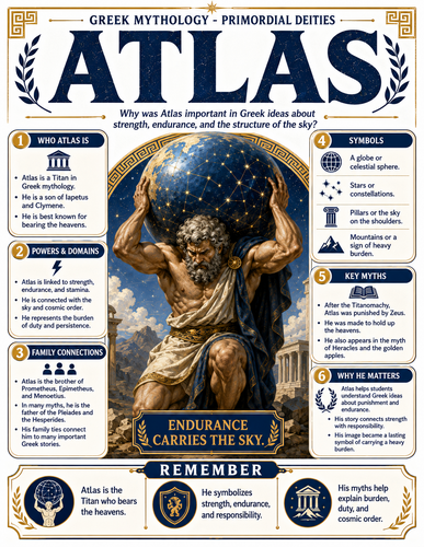 Atlas I Greek Mythology I Infographic