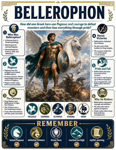Bellerophon I Greek Mythology I Infographic