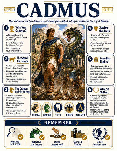 Cadmus I Greek Mythology I Infographic