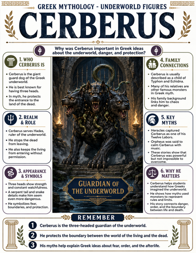 Cerberus_ I Greek Mythology I Infographic