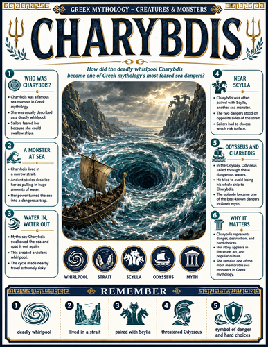 Charybdis I Greek Mythology I Infographic