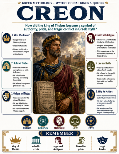 Creon I Greek Mythology I Infographic