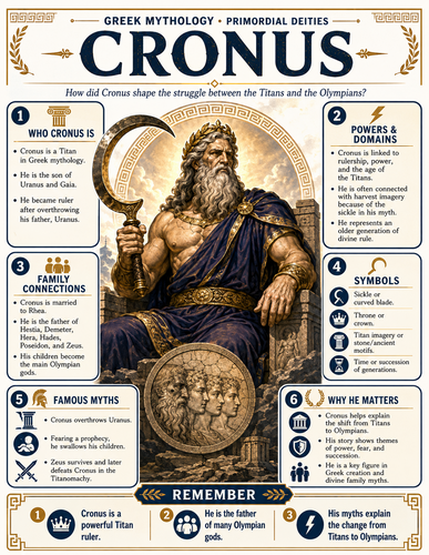 Cronus I Greek Mythology I Infographic