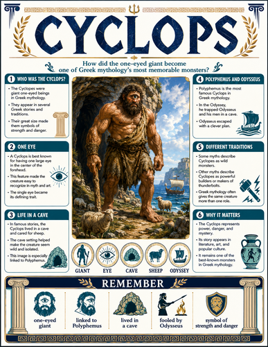 Cyclops I Greek Mythology I Infographic
