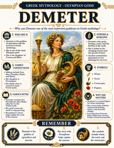 Demeter I Greek Mythology I Infographic