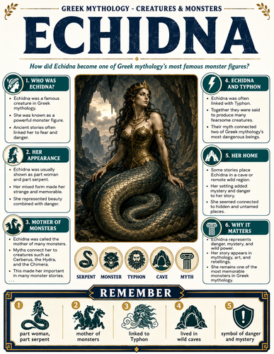 Echidna I Greek Mythology I Infographic