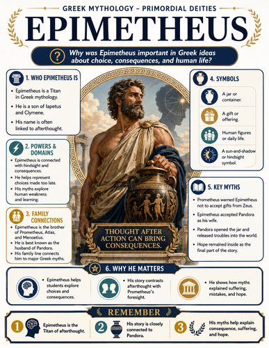 Epimetheus I Greek Mythology I Infographic