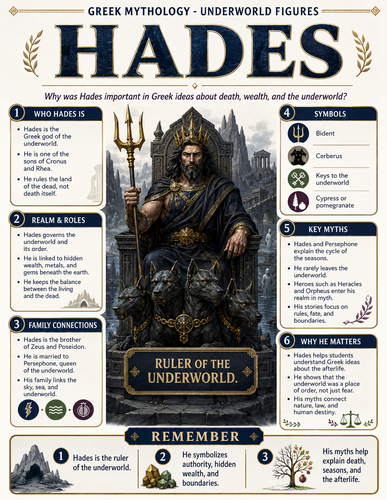 Hades I Greek Mythology I Infographic