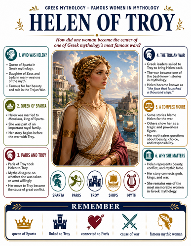Helen of Troy I Greek Mythology I Infographic