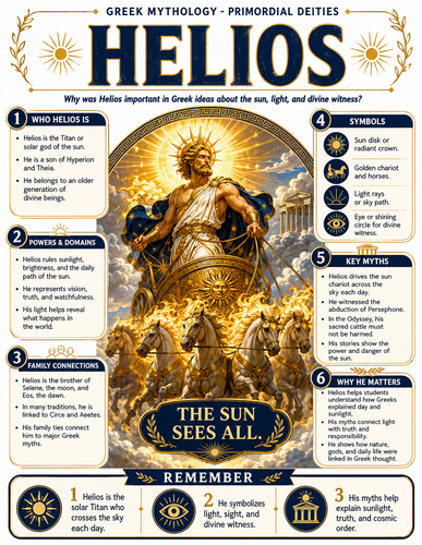 Helios I Greek Mythology I Infographic