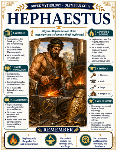 Hephaestus I Greek Mythology I Infographic