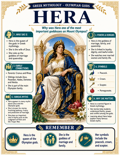 Hera I Greek Mythology I Infographic