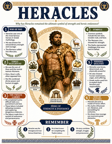 Heracles I Greek Mythology I Infographic