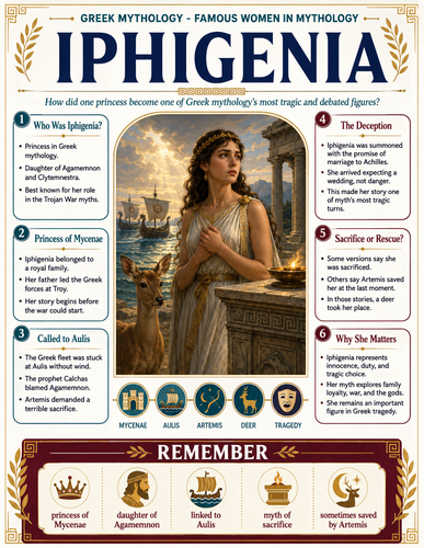 Iphigenia I Greek Mythology I Infographic