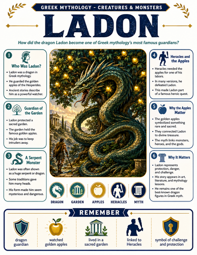 Ladon I Greek Mythology I Infographic