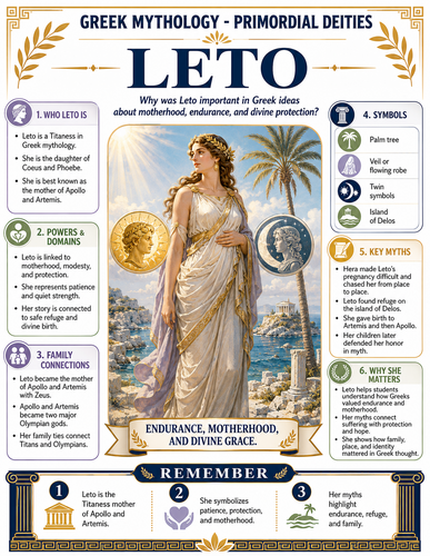 Leto I Greek Mythology I Infographic