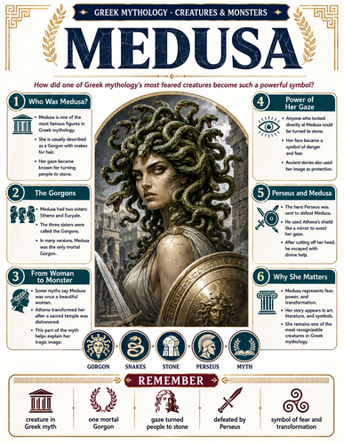 Medusa I Greek Mythology I Infographic