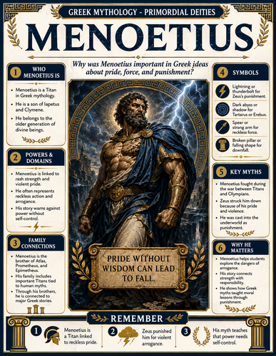 Menoetius I Greek Mythology I Infographic