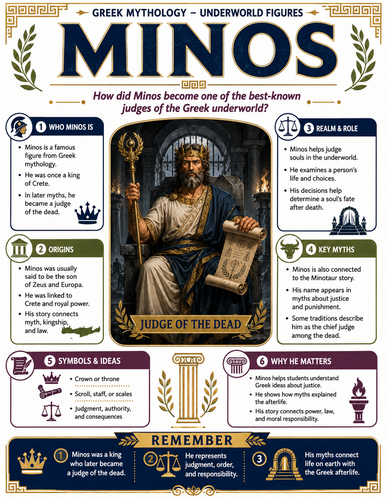 Minos_ I Greek Mythology I Infographic