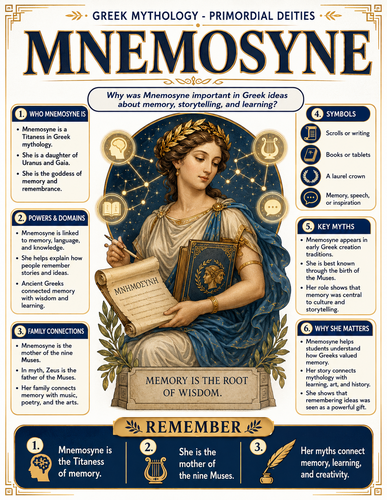 Mnemosyne I Greek Mythology I Infographic