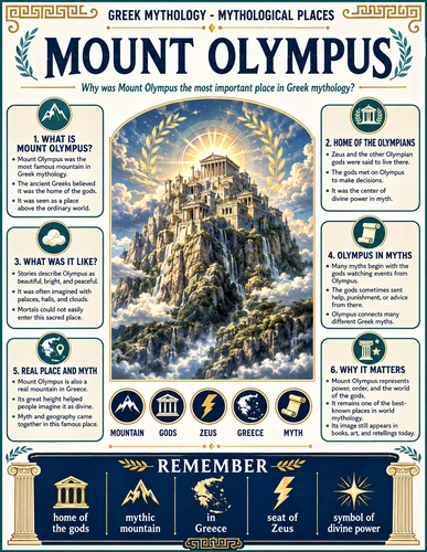 Mount Olympus I Greek Mythology I Infographic