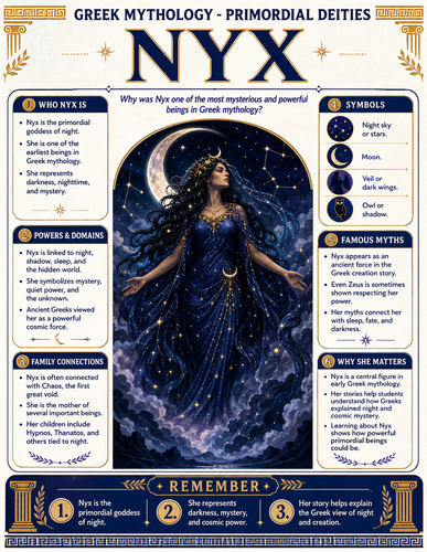 Nyx I Greek Mythology I Infographic