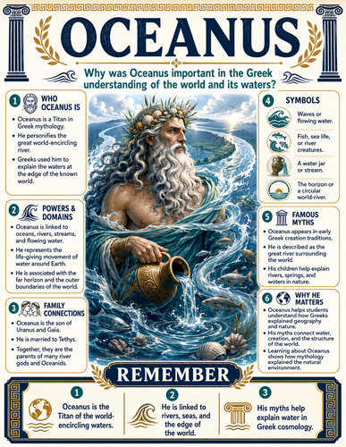Oceanus I Greek Mythology I Infographic