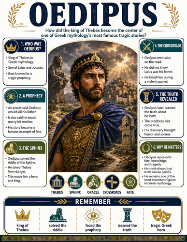 Oedipus I Greek Mythology I Infographic