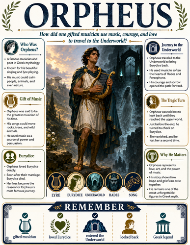 Orpheus I Greek Mythology I Infographic