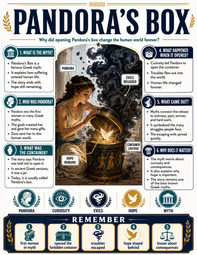 Pandora's Box I Greek Mythology I Infographic