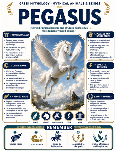 Pegasus I Greek Mythology I Infographic