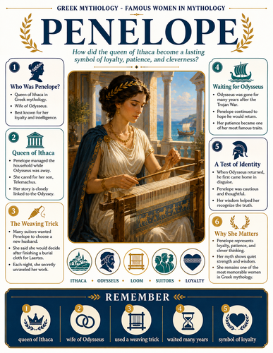 Penelope I Greek Mythology I Infographic
