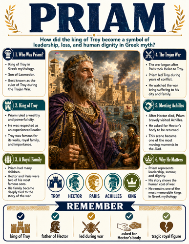 Priam I Greek Mythology I Infographic