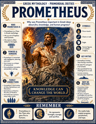 Prometheus I Greek Mythology I Infographic