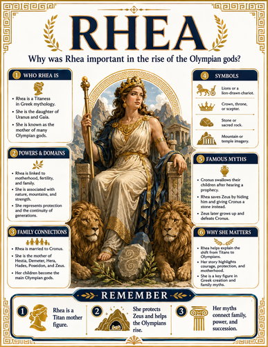 Rhea I Greek Mythology I Infographic