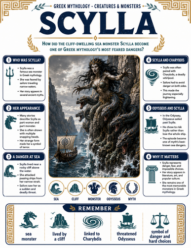 Scylla I Greek Mythology I Infographic