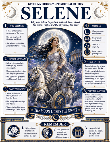 Selene I Greek Mythology I Infographic