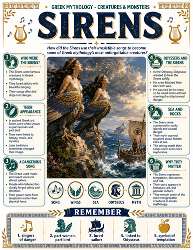 Sirens I Greek Mythology I Infographic