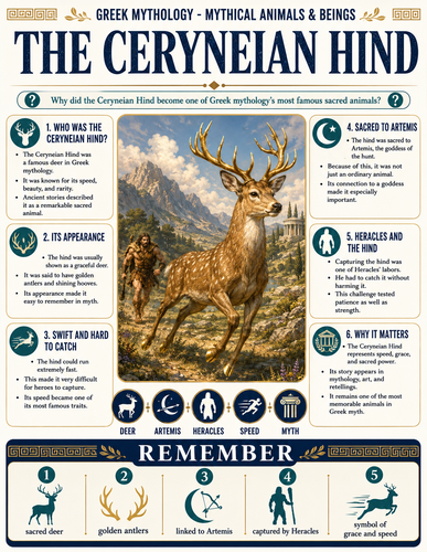 The Ceryneian Hind I Greek Mythology I Infographic