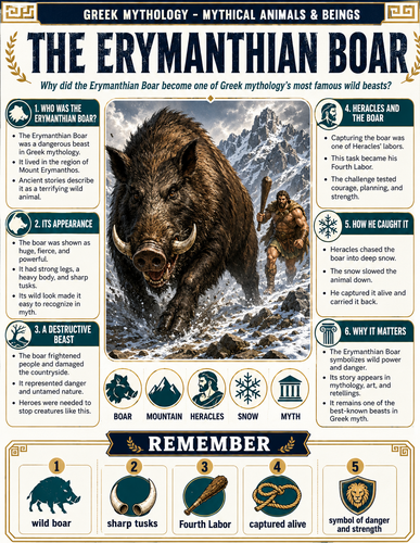 The Erymanthian Boar I Greek Mythology I Infographic