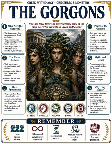 The Gorgons I Greek Mythology I Infographic