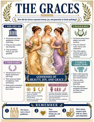 The Graces I Greek Mythology I Infographic